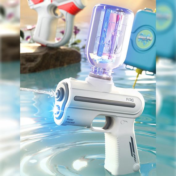 Водяний акумуляторний пістолет Water Gun 9007B (200ml) with lithium battery White | Зображення 2