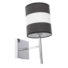 Бра настенное накладное с абажуром минимализм BCL-320W/1 CHR