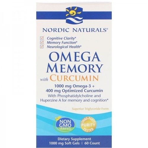 Омега 3 Nordic Naturals Omega memory with curcumin 60 Soft Gels | Зображення 2