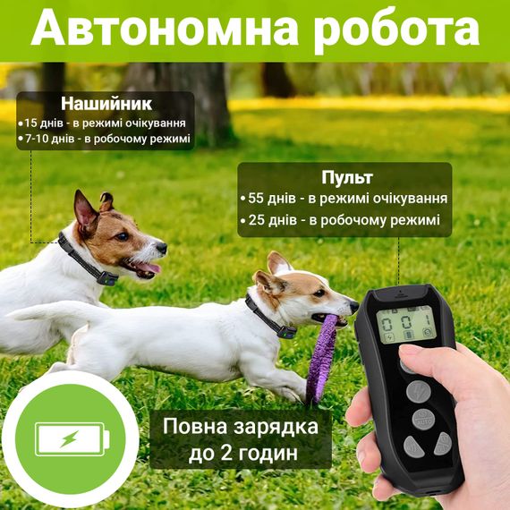 Электроошейник для дрессировки собак + антилай iPets K268, ошейник электронный 2в1, до 350 м | Зображення 4