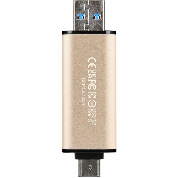 USB флеш накопичувач Transcend 256GB JetFlash 930 Gold-Black USB 3.2/Type-C (TS256GJF930C) | Зображення 6