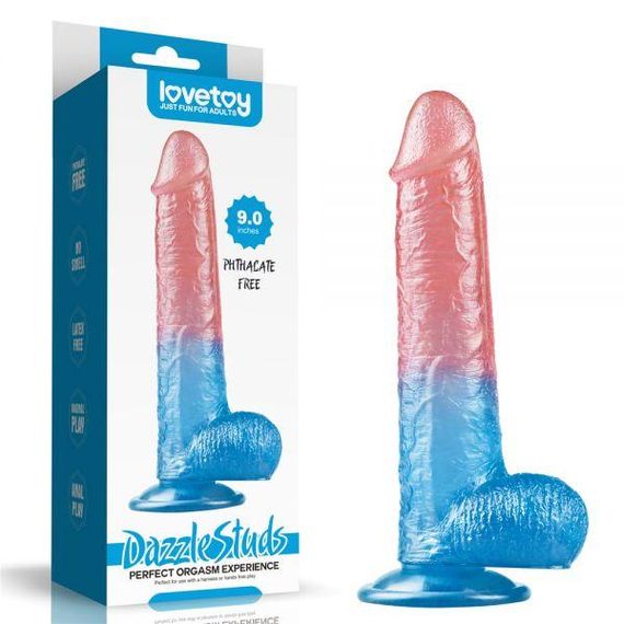 Яскравий і оригінальний Фалоімітатор 9" Dazzle Studs Sex Aura | Зображення 1