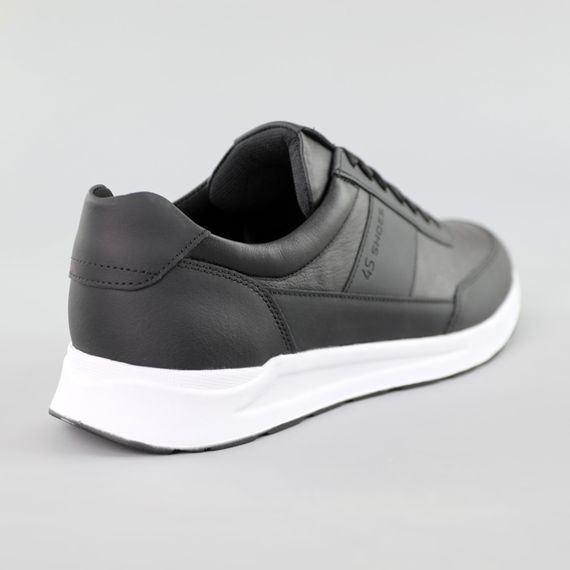 Кросівки чоловічі шкіряні великі розміри 591506 Чорні 46 47 48 | Зображення 5