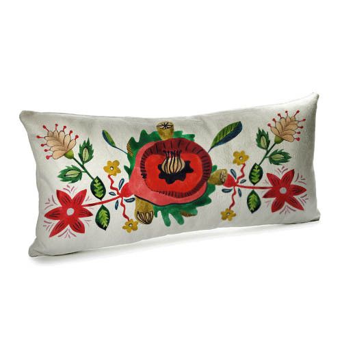 Подушка для дивану оксамитова Мак 50x24 см (52BP_23M001)
