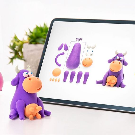 Набір пластиліну, що самостійно твердіє ЛІПАКА – Корівка, песик, вівця 60024-UA01 | Зображення 4