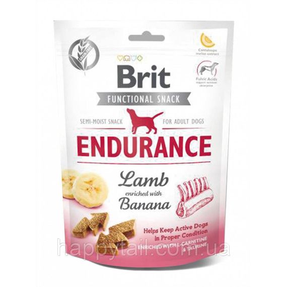 Лакомство Brit Care Functional Snack Endurance для собак с повышенной активностью с ягненком и бананом 150 г