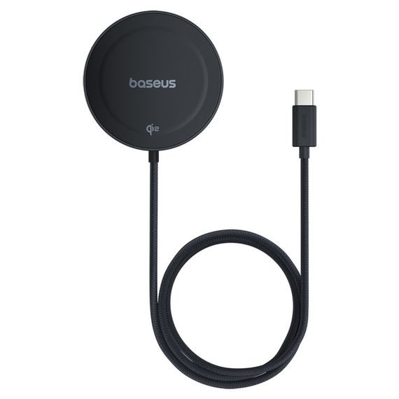 БЗП Baseus Simple Mini4 Magnetic Wireless Charging Stand 15W (P10273300121-02) Cosmic Black | Зображення 1