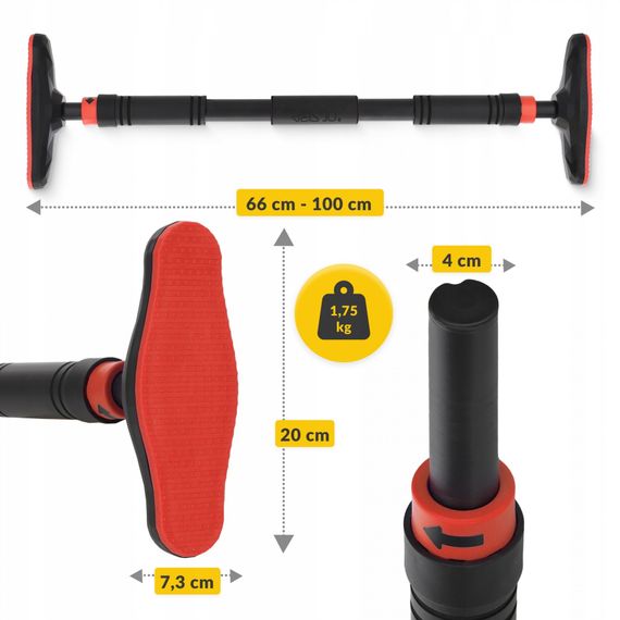 Турнік розсувний 4FIZJO ULTRA 66-100 см 4FJ0607 (P-5905973400336) | Зображення 3