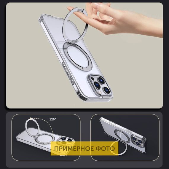 Чехол TPU+PC Empire with MagSafe and Ring для Apple iPhone 16 Plus (6.7") Clear | Зображення 3