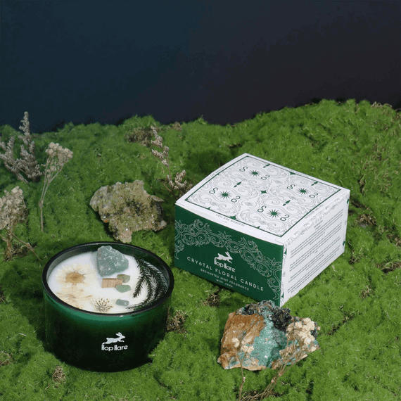 Свічка соєва з камінням та квітами  Маг 330г Hop Hare 5056368334689 | Зображення 5