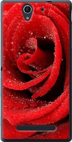 Чехол на Sony Xperia C3 D2502 Красная роза "529u-171-17620"