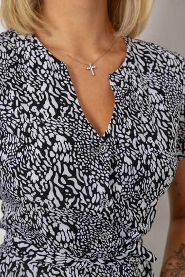 Платье софт с принтом, цвет черный, 230R0032-4 | Зображення 4