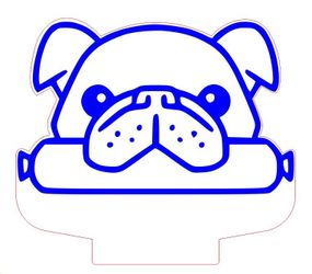 Акриловий світильник-нічник Мопс та сосиска зелений tty-n001781