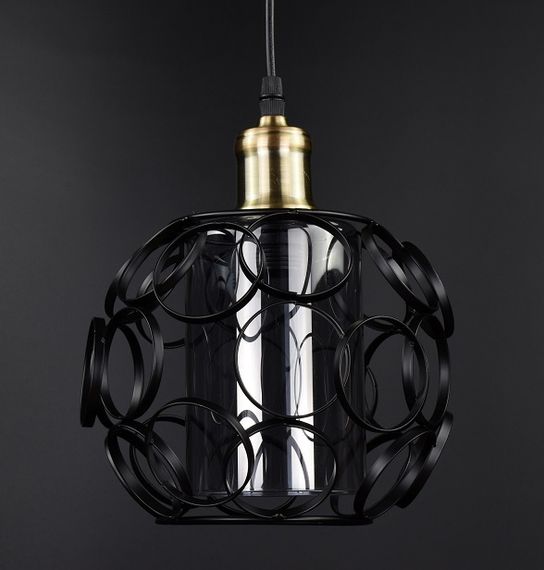 Люстра підвісна LOFT на 1 лампочку 27042 Чорний 35-100х21х21 см. | Зображення 1