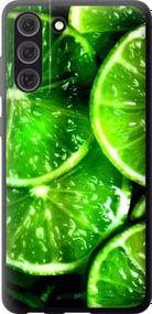 Чохол на Samsung Galaxy S21 FE Зелені часточки лимона "852u-2302-2448"