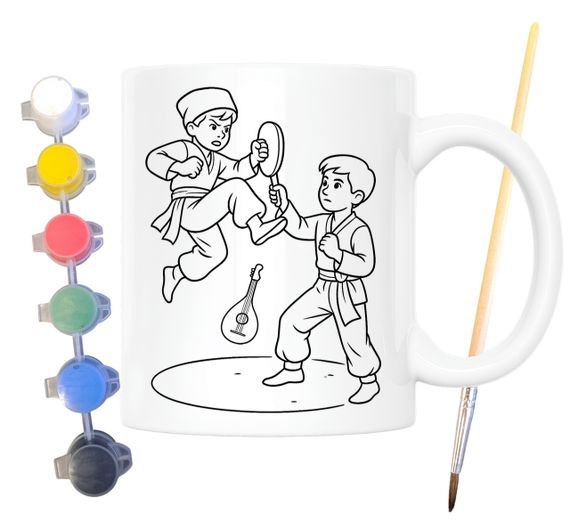 Набор для творчества кружка раскраска Боевой гопак 330 мл белая (КР0123)