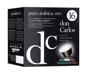Кофе в капсулах Dolce Gusto Don Carlos Puro Arabica 16 шт Дольче Густо Дон Карлос Италия
