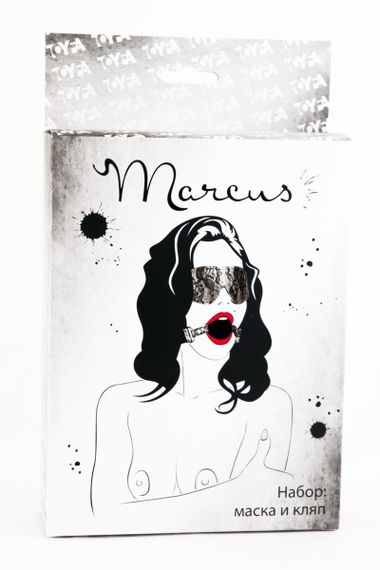 Кружевной набор Toyfa Marcus (маска и кляп), серебристый sexstyle | Зображення 3