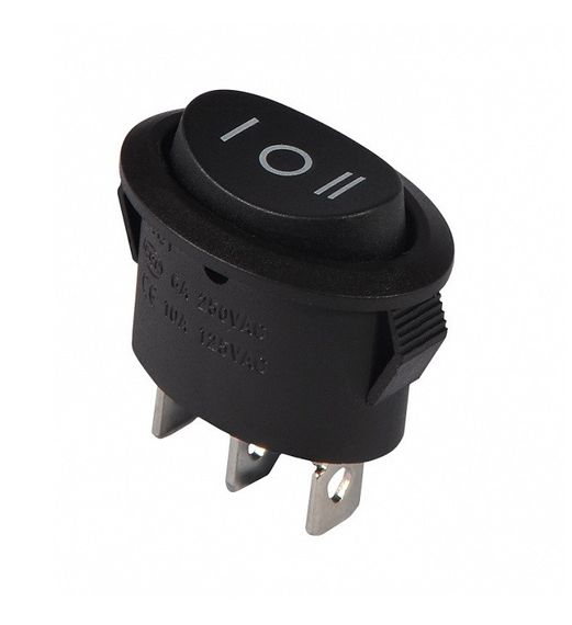 Переключатель KCD1-9-103 B/B 1 клавиша черная овал перекидной Ny95500759