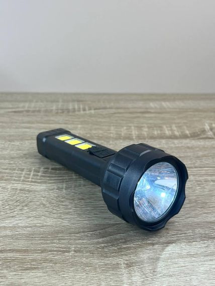 Аккумуляторный LED-фонарик YD-658-4 с COB-подсветкой 4 LED и USB-зарядкой компактное и практичное освещение для дома Черный | Зображення 2
