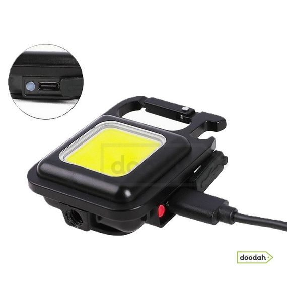 Акумуляторний ліхтарик карабін - LED CARPRIE W5138 (500mAh, магніт, брелок, IPX4) | Зображення 3