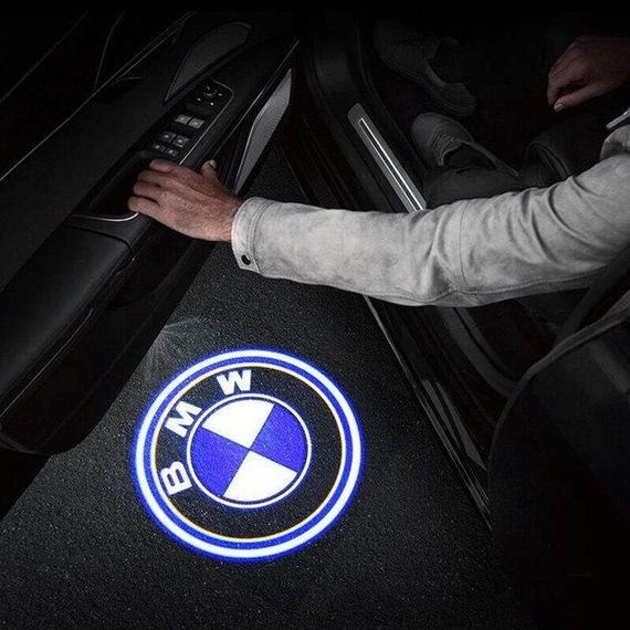 LED підсвітка дверей автомобіля 2 шт, проектор логотипу BMW 1 3 4 5 6 7 M X Z GT серії, водостійкий, Plug&Play
