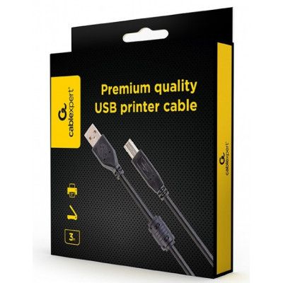Кабель для принтера USB 2.0 AM/BM 3.0m ferrite Cablexpert (CCFB-USB2-AMBM-3M) | Зображення 3