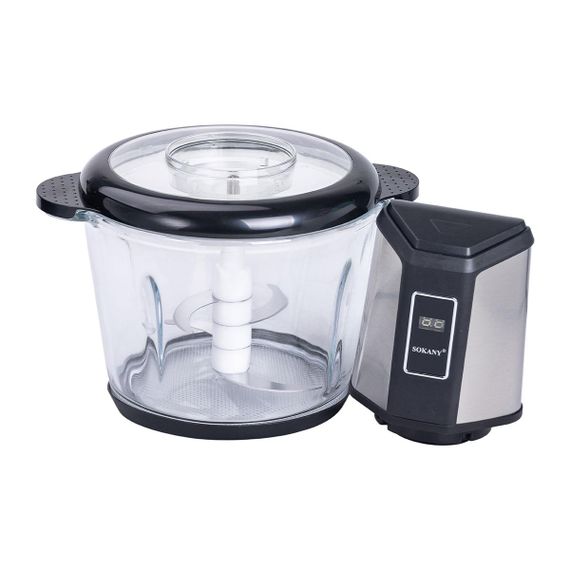 Чоппер измельчитель 800 Вт 4 лезвия с чашей на 2,5 литра 2 скорости мясорубка Sokany SK-06023 | Зображення 3