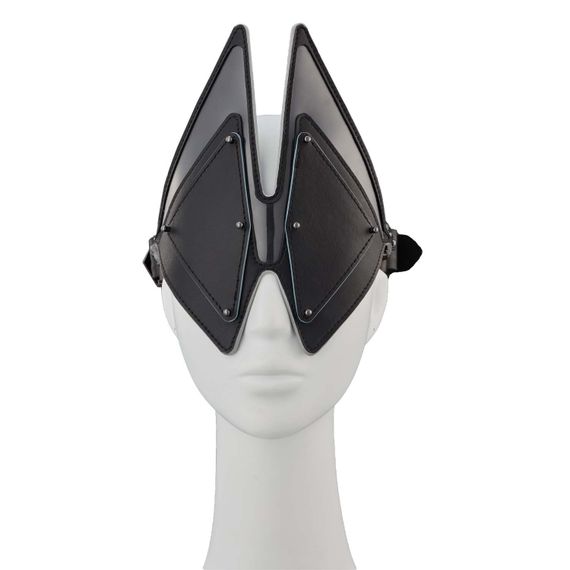 Маска на очі LOCKINK Vixen Blindfold, чорна, натуральна шкіра, регульований обсяг | Зображення 2