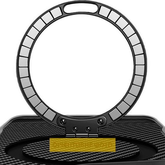 TPU+PC чохол Metal Buttons with Magnetic Fit Carbon Ring для Apple iPhone 17 Air (6.5") Чорний | Зображення 1