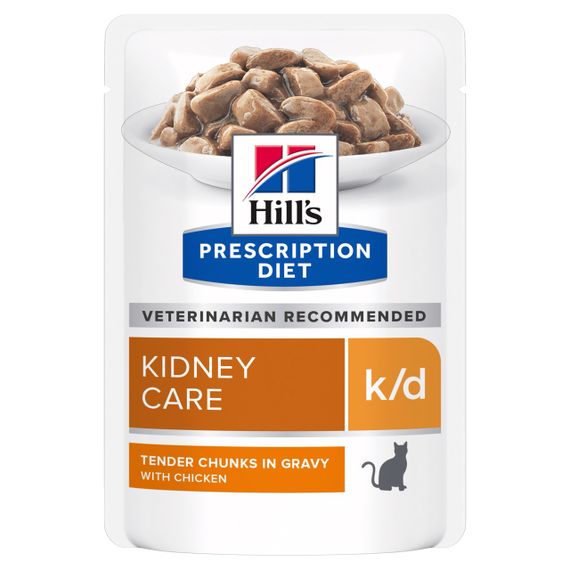 Влажный корм с курицей для котов с заболеваниями почек Hill's PD Feline K/D Chicken, 85 гр