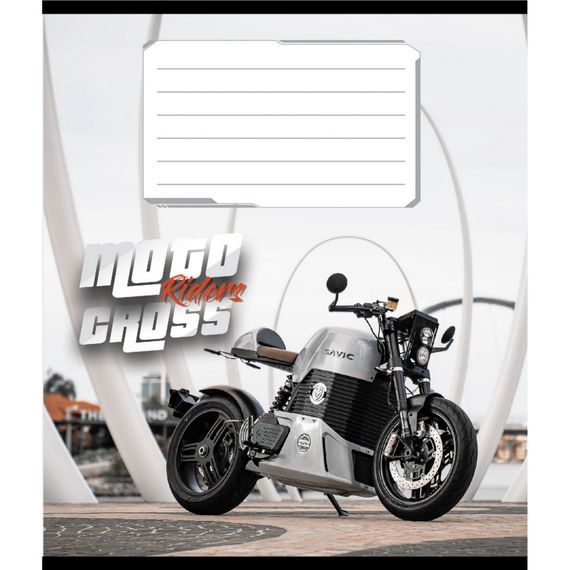 Зошит загальний "Мото" 048-600216L-1 в лінію, 48 аркушів