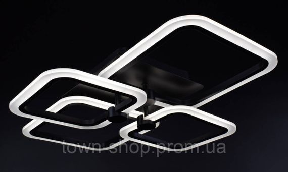 Люстра потолочная LED с пультом A2503/2+2-bk Черный 10х50х60 см. | Зображення 4