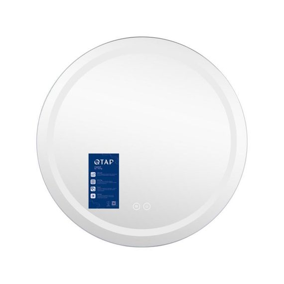 Дзеркало Qtap Mideya R600 з LED-підсвічуванням Touch, з антизапотіванням, димером QT2078F803W | Зображення 2
