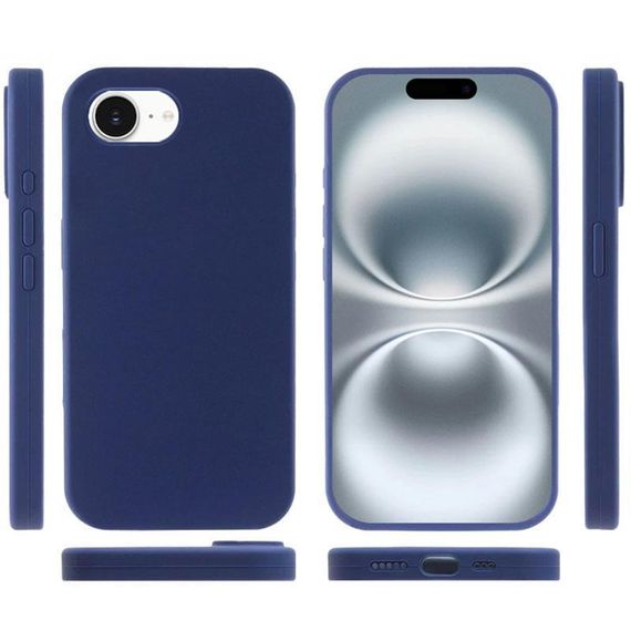 Чохол Silicone Case Full Protective (AA) NO LOGO для Apple iPhone 16e (6.1") Синій / Deep navy | Зображення 1