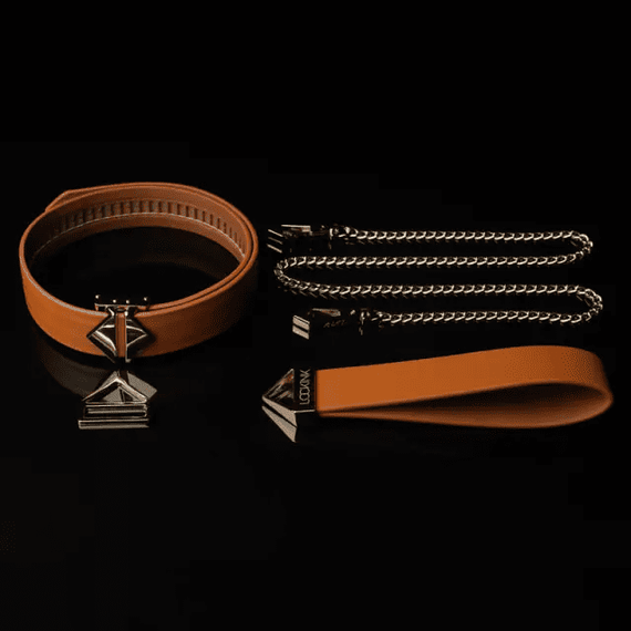 Нашийник з повідцем LOCKINK Tied Collar with Leash Set Коричневий One Size | Зображення 7