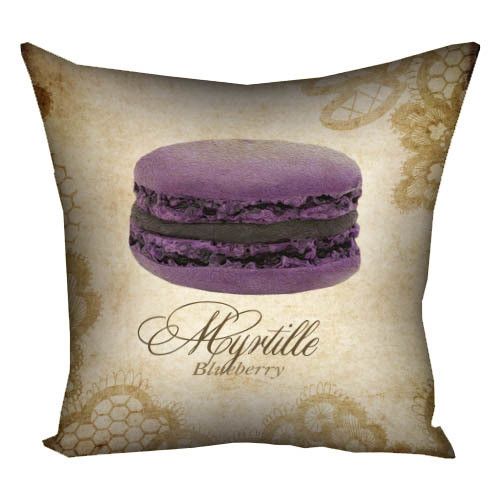 Подушка габардинова з принтом Macaroons myrtille 30x30 (3P_SWE014)