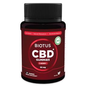 Комплекс для профілактики нервової системи Biotus CBD Gummies 50 mg 30 Gummies Cherry