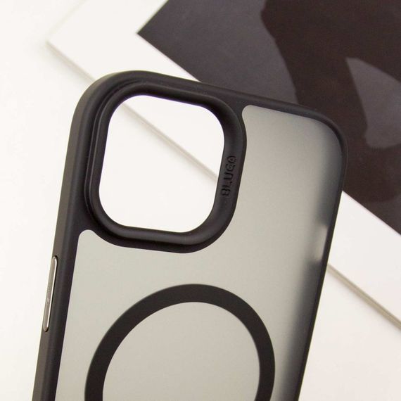 TPU+PC чохол Blueo Skin Friendly Frosted with MagSafe для Apple iPhone 14 / 13 (6.1") Чорний | Зображення 5