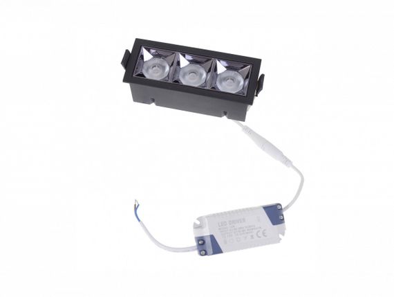 Світильник точковий LED HDL-DT 203/3*4W NW BK