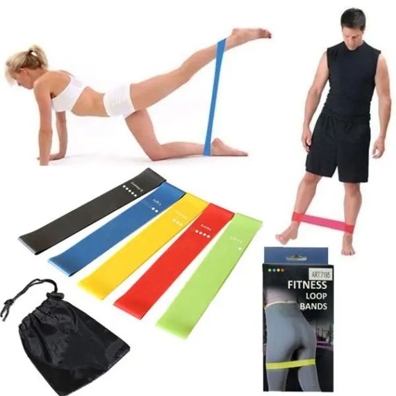 Гумки для фітнесу Loop Bands 5 штук із чохлом у комплекті