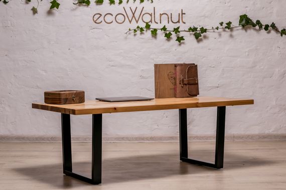 Лакированный кофейный стол EcoWalnut с прямоугольными краями M (сосна) | Зображення 7