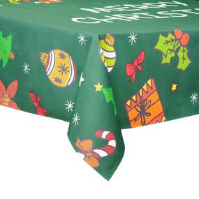 Скатертина Home Line 129644 Україна 150x220  Напівпанамський; Бавовна Зелений