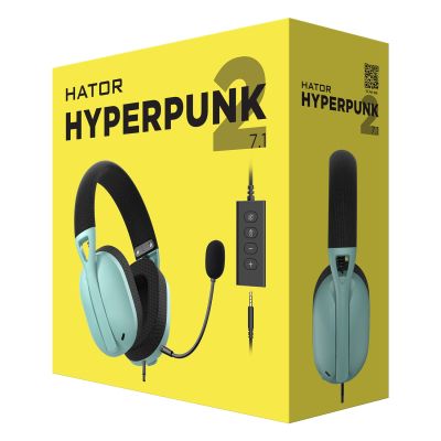 Навушники Hator Hyperpunk 2 USB 7.1 Black/Mint (HTA-848) (HTA-848) | Зображення 5