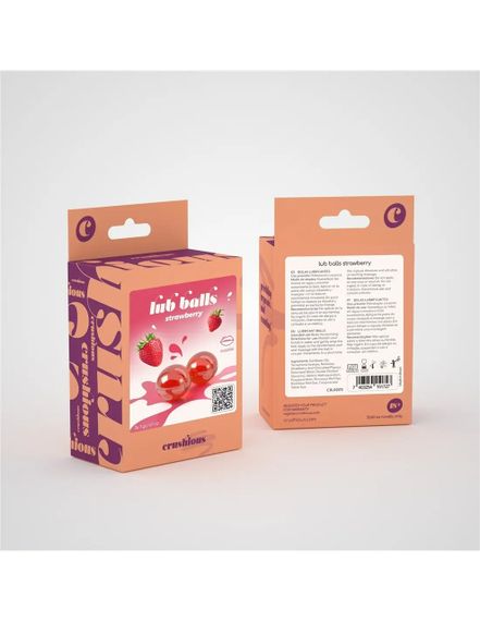 Бразильські кульки Crushious LUB BALLS зі смаком полуниці 2 шт. по 3 гр. sexstyle | Зображення 4