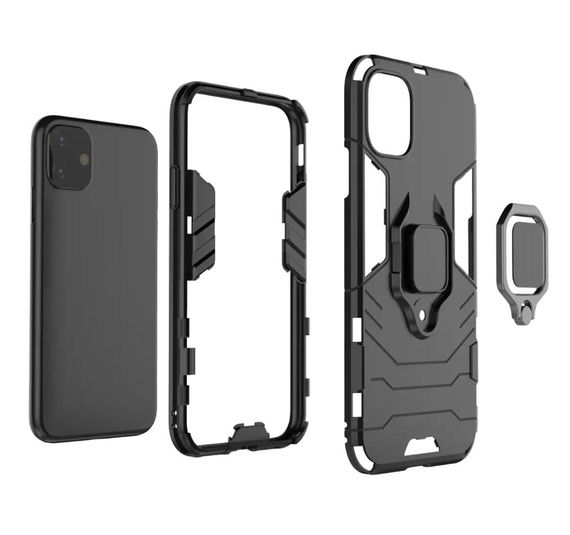 Чехол бампер Primolux Ring Armor для Apple iPhone 11 - Black | Зображення 4
