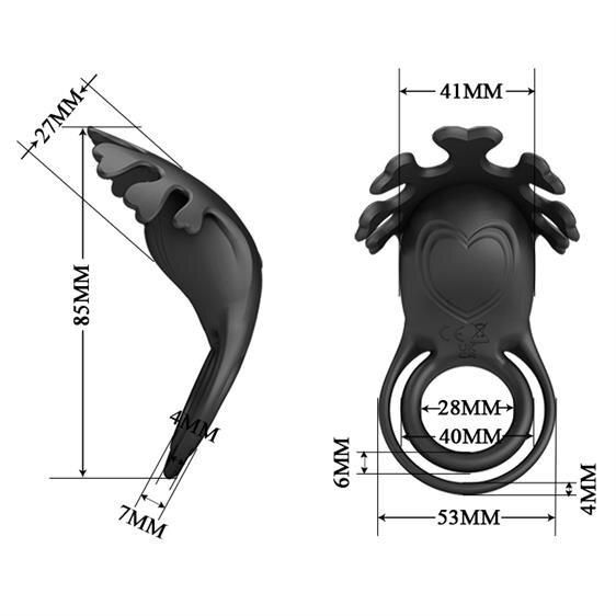 Эрекционное кольцо - Pretty Love Vibrant Penis Ring Ruben Black sexstyle | Зображення 2