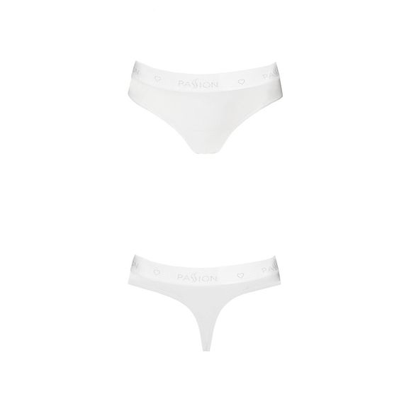 Трусики-бразиліана з бавовни Passion PS005 PANTIES white,, L | Зображення 4