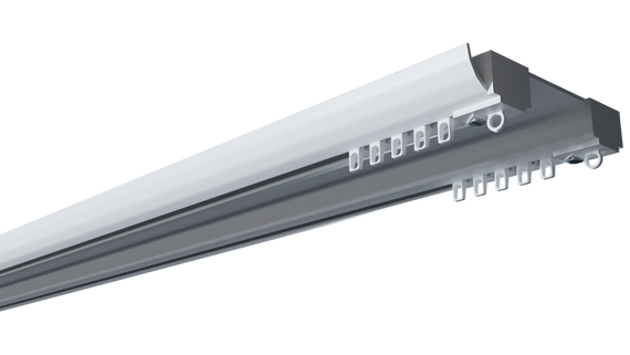 Алюмінієвий Карниз стельовий посилений дворядний, DS-2 Білий