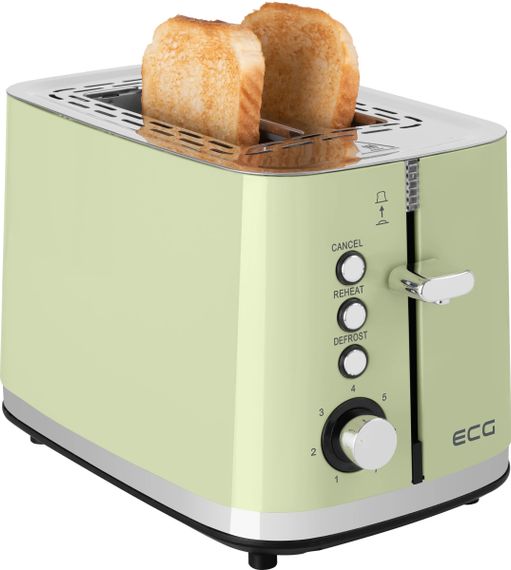 Тостер ECG ST 2766 Vintage Olive 925 Вт оливковий | Зображення 7